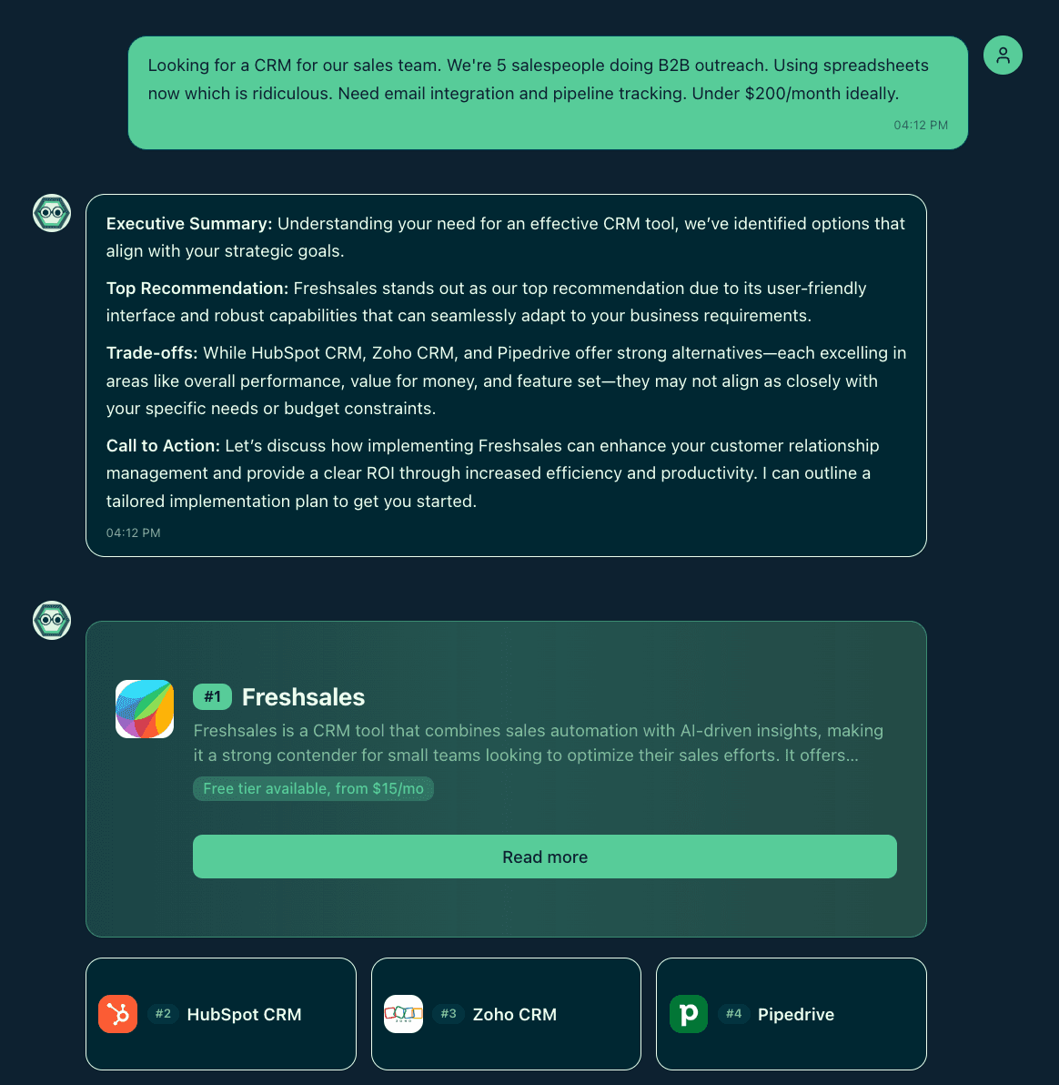 AI Consultant Results and Recommendations